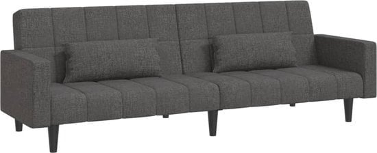 8720286634080 - vidaXL - Schlafsofa - 2 - Sitzer - mit - 2 - Kissen - Stoff - dunkelgrau