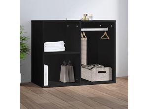 8720286644447 - Bonnevie - KleiderschrankAufbewahrungsschrank Schwarz 80x40x65 cm Holzwerkstoff vidaXL