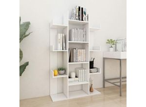 8720286645802 - Bonnevie - BücherregalStandregal Weiß 86x255x140 cm Holzwerkstoff vidaXL