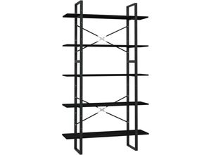 8720286649633 - Bücherregal,Standregal 5 Fächer Schwarz 100x30x175 cm Massivholz Kiefer vidaXL 8720286649633 - Bücherregal,Standregal 5 Fächer Schwarz 100x30x175 cm Massivholz Kiefer vidaXL
