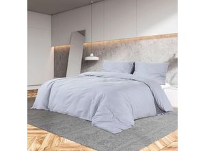 8720286655863 - Bonnevie - Bettwäsche-Set Grau 260x220 cm Leichte Mikrofaser vidaXL80239