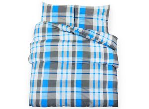8720286656884 - Vidaxl - Bettwäsche-Set Blau und Grau 220x240 cm Baumwolle 8720286656884 - Vidaxl - Bettwäsche-Set Blau und Grau 220x240 cm Baumwolle