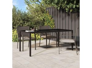 8720286666470 - Bonnevie - GartentischTerrassentisch Braun 190x90x75 cm Gehärtetes Glas und Poly Rattan vidaXL