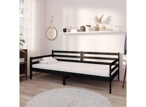 8720286693582 - TagesbettGästebett mit Matratze 90x200 cm Schwarz Kiefer Massivholz vidaXL 8720286693582 - TagesbettGästebett mit Matratze 90x200 cm Schwarz Kiefer Massivholz vidaXL