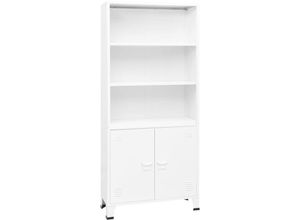 8720286699676 - Bücherregal,Standregal im Industrie-Stil Weiß 80x32x180 cm Stahl vidaXL 8720286699676 - Bücherregal,Standregal im Industrie-Stil Weiß 80x32x180 cm Stahl vidaXL