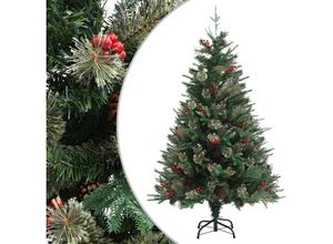 8720286767023 - Bonnevie - Weihnachtsbaum mit ZapfenKunstbaum Grün 120 cm pvc & pe vidaXL