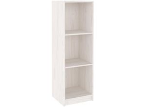 8720286772669 - Bonnevie - Bücherregal RaumteilerBücherschrank Weiß 36x33x110 cm Massivholz Kiefer vidaXL