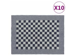 8720286802106 - Bonnevie - Geschirrtücher 10 Stk Blau und Weiß 50x70 cm Baumwolle vidaXL818840