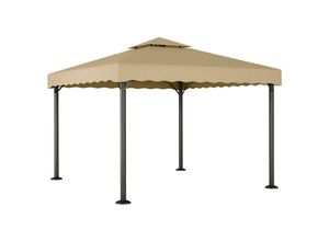 8720286802519 - Bonnevie - Pavillon Familienzelt Taupe 3x3 m Aluminium und Stahl vidaXL