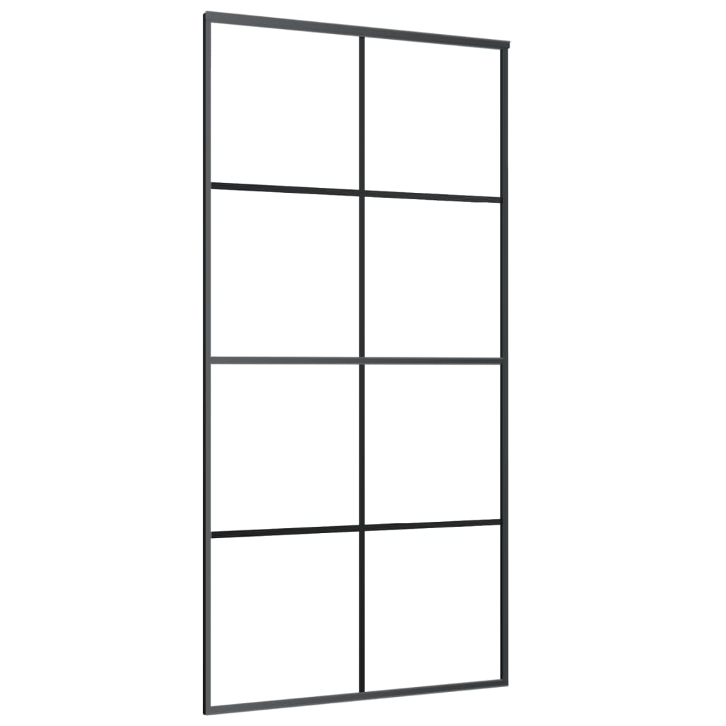 8720286831236 - vidaXL - Schiebetür - 1025x205 - cm - matt - ESG Glas - und - Aluminium - schwarz