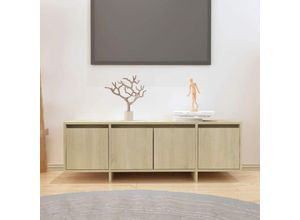 8720286834862 - Bonnevie - TV-SchrankTV-Möbel Sonoma-Eiche 120x30x405 cm Holzwerkstoff vidaXL