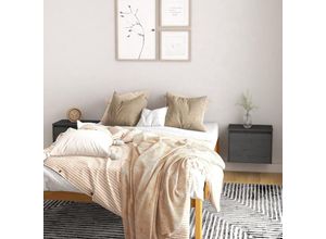 8720286840320 - Bonnevie - Wandschränke 2 Stk Wandhängeschrank Grau 45x30x35 cm Massivholz Kiefer vidaXL