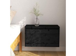 8720286840450 - Wandschrank Schwarz 60x30x35 cm Massivholz Kiefer vidaXL90393