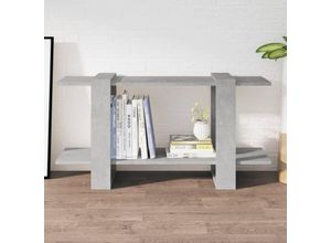 8720286842690 - Bücherregal，Standregal Betongrau 100x30x51 cm Holzwerkstoff vidaXL