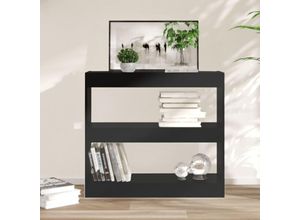 8720286843420 - Bonnevie - Bücherregal RaumteilerBücherschrank Schwarz 80x30x72 cm vidaXL