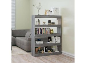 8720286844670 - Bonnevie - Bücherregal RaumteilerBücherschrank Grau Sonoma 100×30×135 cm vidaXL