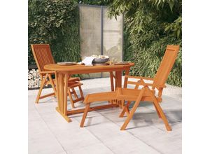 8720286849453 - Bonnevie - Klappbare Gartenstühle mit Fußstützen 2 Stk Gartensessel Eukalyptusholz vidaXL