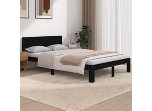 8720286879559 - Bonnevie - MassivholzbettSchlafzimmerbettDoppelbett Schwarz 120x190 cm vidaXL