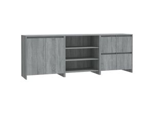 8720286903773 - Vidaxl - 3-tlg Sideboard Grau Sonoma Holzwerkstoff Grau