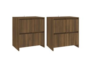 8720286903940 - Vidaxl - Sideboards 2 Stk Eiche Braun 70x41x75 cm Holzwerkstoff Braun