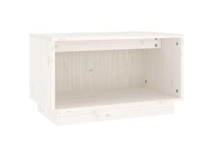 8720286904633 - Bonnevie - TV-SchrankTV-Möbel Weiß 60x35x35 cm Massivholz Kiefer vidaXL