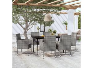 8720286916025 - Bonnevie - 7-tlg Garten-EssgruppeGartenmöbel SetGartenmöbel Set Anthrazit vidaXL
