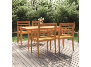 8720286918173 - Bonnevie - 5-tlg Garten-EssgruppeGartenmöbel Set Massivholz Teak vidaXL