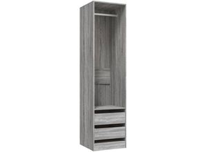 8720286952658 - Bonnevie - Kleiderschrank mit Schubladen Grau Sonoma 50x50x200 cm vidaXL84740