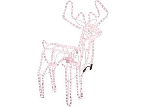 8720286953204 - Riceel - vidaXL LED-Silhouette Rentier mit bewegendem Kopf Warmweiß 76x42x87 cm