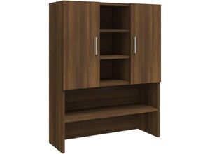 8720286956274 - Bonnevie - Waschmaschinenschrank Braun Eichen-Optik 705x255x90 cm vidaXL158583