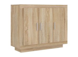 8720286966389 - Bonnevie - SideboardKommode Sonoma-Eiche 92x35x75 cm Holzwerkstoff vidaXL