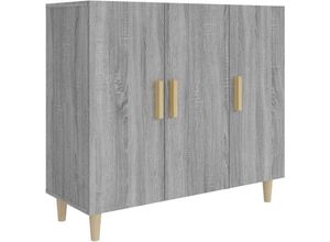 8720286973684 - Bonnevie - Sideboard Grau Sonoma 90x34x80 cm Holzwerkstoff vidaXL18640