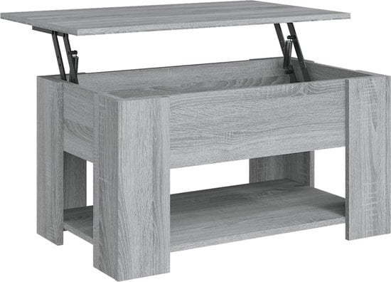 8720286973950 - vidaXL - Couchtisch - 79x49x41 - cm - handgefertigt - Holz - grau - sonoma - eichenfarbig