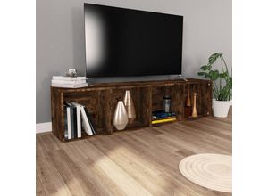 8720286975084 - Bonnevie - Bücherschrank TV-SchrankTV-Möbel Räuchereiche 36x30x143cm Holzwerkstoff vidaXL