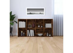 8720286975114 - Bonnevie - Bücherregal SideboardKommode Räuchereiche 66×30×130 cm Holzwerkstoff vidaXL