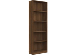 8720286976395 - Bücherregal 5 Fächer Braun Eichen-Optik 60x24x175 Holzwerkstoff vidaXL