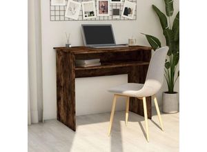 8720286976494 - Bonnevie - ComputertischSchreibtisch Räuchereiche 90x50x74 cm Holzwerkstoff vidaXL