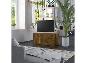 8720286976708 - Bonnevie - TV-SchrankTV-Möbel Räuchereiche 80x34x36 cm Holzwerkstoff vidaXL