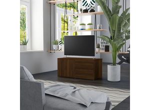 8720286976722 - Bonnevie - TV-SchrankTV-Möbel Braun Eichen-Optik 80x34x36 cm Holzwerkstoff vidaXL