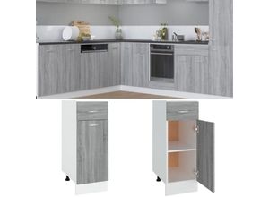 8720286977101 - Unterschrank mit Schublade Grau Sonoma 30x46x815 cm vidaXL - Grau 8720286977101 - Unterschrank mit Schublade Grau Sonoma 30x46x815 cm vidaXL - Grau