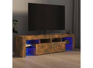 8720286977552 - TV-Schrank，TV-Möbel mit LED-Leuchten Räuchereiche 140x365x40 cm vidaXL