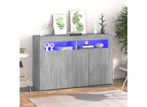 8720286978047 - Sideboard，Kommode mit LED-Beleuchtung Grau Sonoma 1155x30x75 cm vidaXL