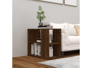 8720286978443 - Bonnevie - BeistelltischKaffeetisch Braun Eichen-Optik 60x30x50 cm Holzwerkstoff vidaXL