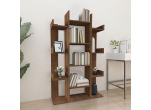 8720286979402 - Bonnevie - BücherregalStandregal Braun Eichen-Optik 86x255x140 cm Holzwerkstoff vidaXL