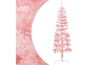 8720287000730 - Vidaxl - Künstlicher Halb-WeihnachtsbaumKunstbaum mit Ständer Schlank Rosa 150 cm