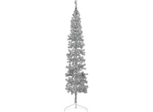 8720287001003 - Vidaxl - Künstlicher Halb-WeihnachtsbaumKunstbaum Ständer Schlank Silbern 210 cm