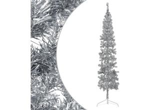 8720287001010 - Vidaxl - Künstlicher Halb-WeihnachtsbaumKunstbaum Ständer Schlank Silbern 240 cm 8720287001010 - Vidaxl - Künstlicher Halb-WeihnachtsbaumKunstbaum Ständer Schlank Silbern 240 cm