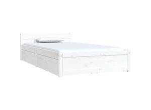 8720287011804 - Bonnevie - Bett mit Schubladen Weiß 90x200 cm vidaXL555177