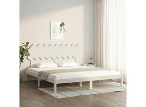 8720287036340 - Bonnevie - MassivholzbettSchlafzimmerbettDoppelbett Weiß 180x200 cm vidaXL