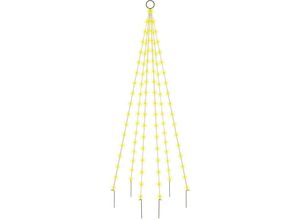 8720287069379 - LED-Weihnachtsbaum für FahnenmastOutdoor-Lichterketten Warmweiß 108 LEDs 180 cm vidaXL